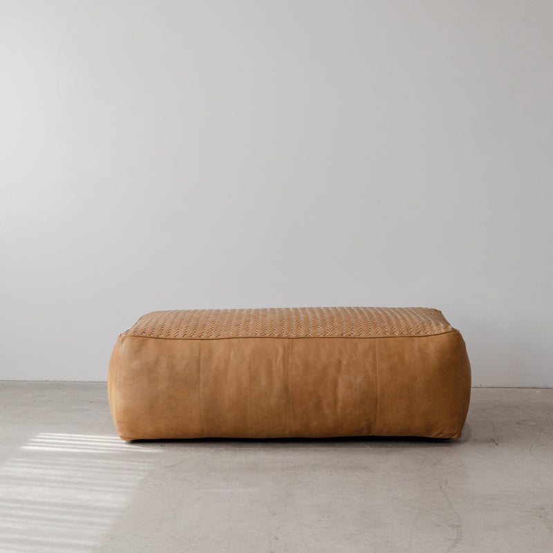 Austin Woven Long Ottoman — Natural - Empire Home