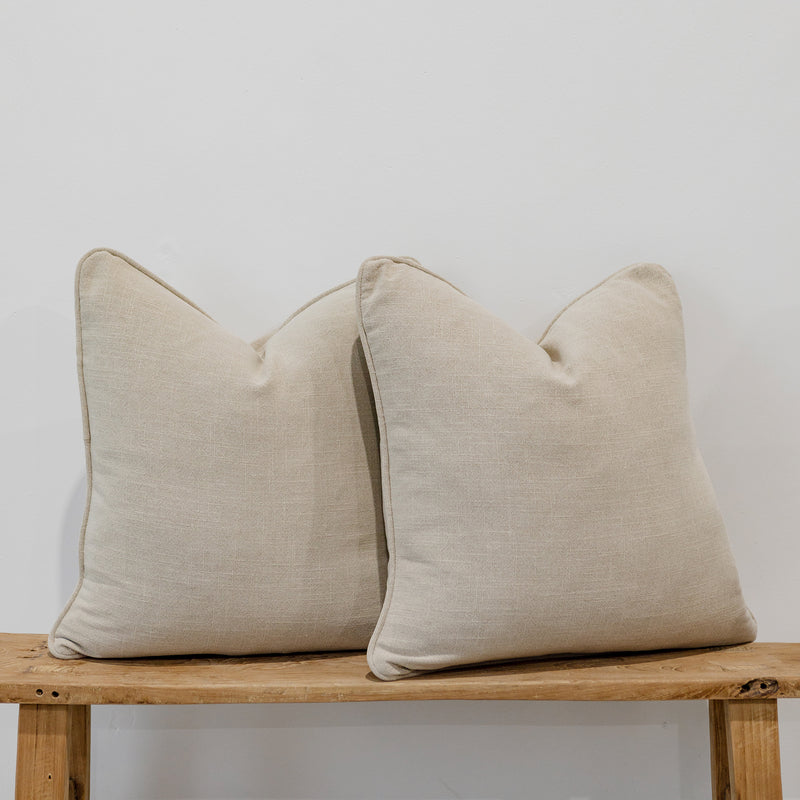 Empire Linen Cushion — Stoned Sand - Empire Home