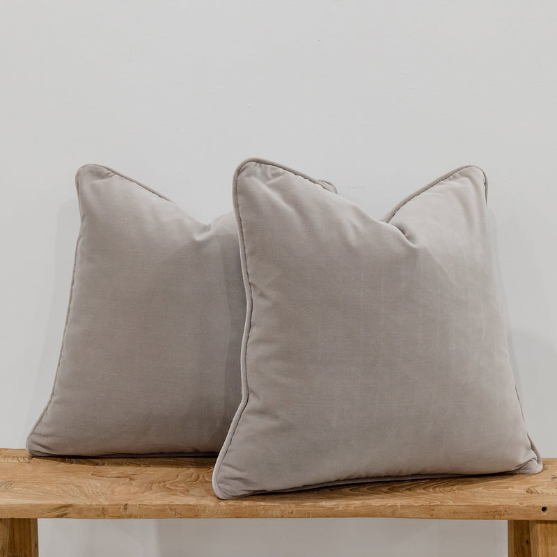 Empire Velvet Cushion — Silver - Empire Home