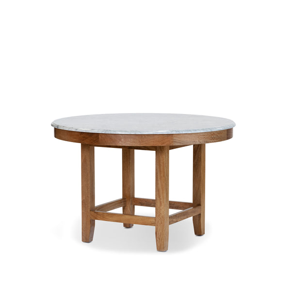 Crown Dining Table — Rustic Matte/White Marble - Empire Home