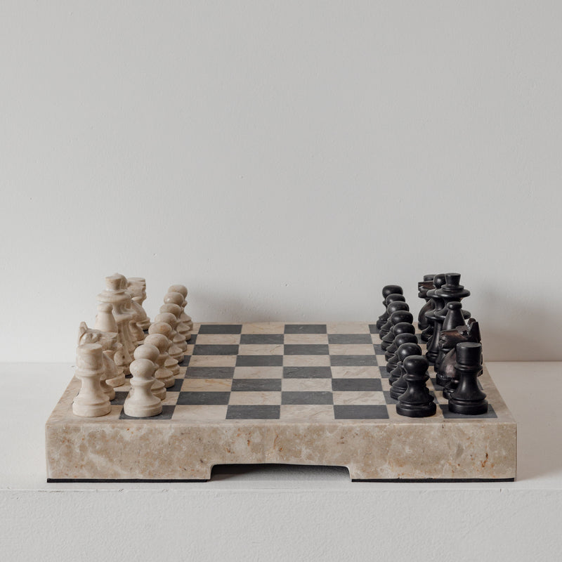 Doff Marble Chess Set - Empire Home