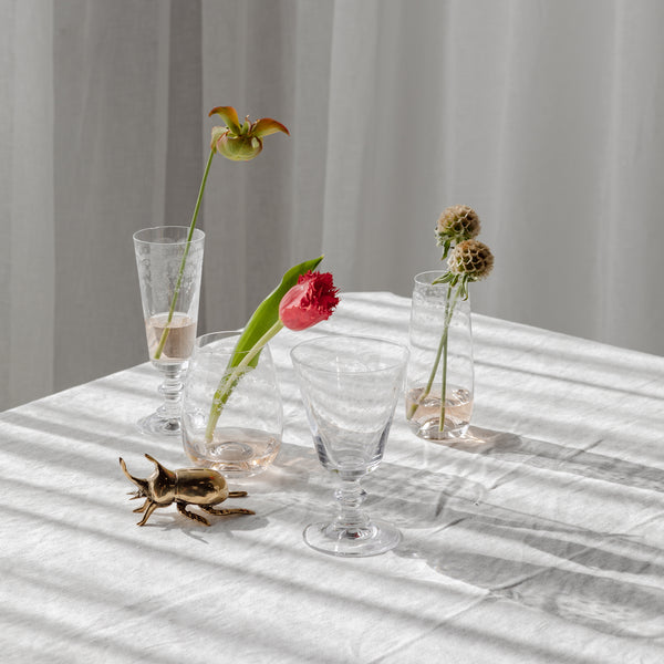 Floral Etched Glassware - Empire Home