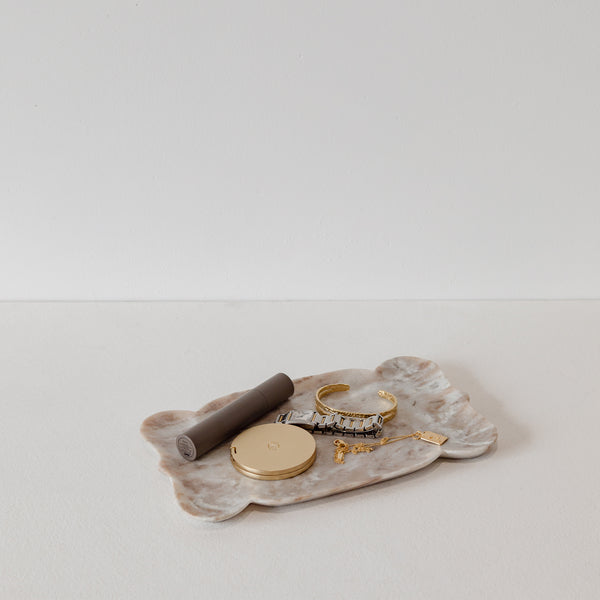 Gio Marble Tray — Brown - Empire Home