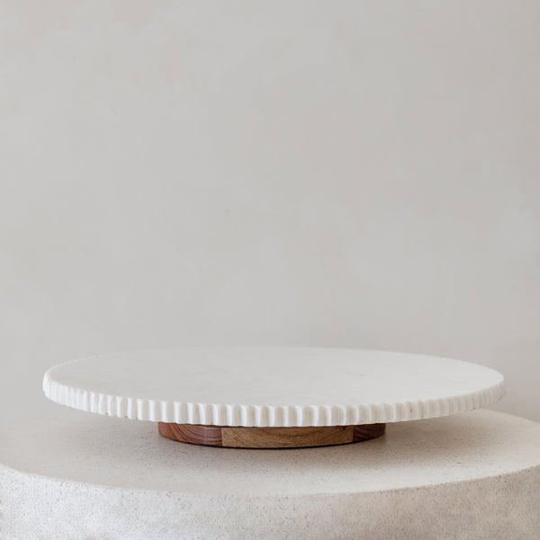 Marble Lazy Susan — White - Empire Home