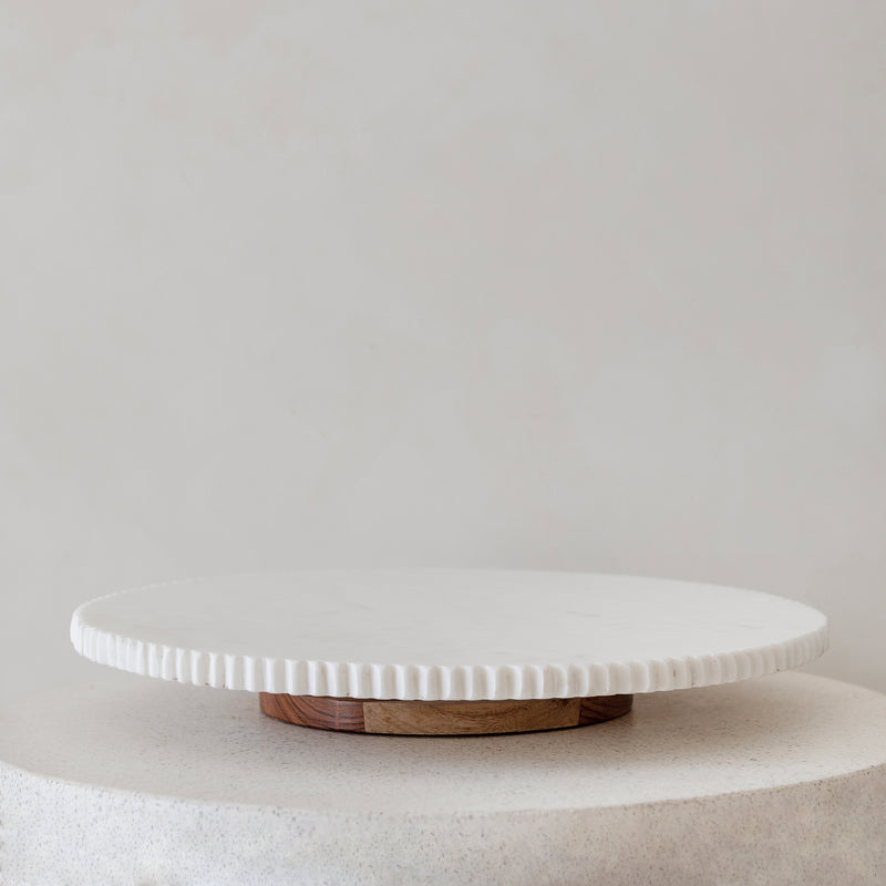 Marble Lazy Susan — White - Empire Home