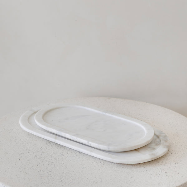 Marble Rounded Tray - Empire Home