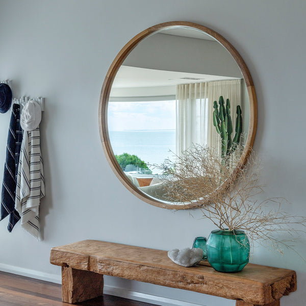 Retreat Round Mirror — Natural Sealed - Empire Home
