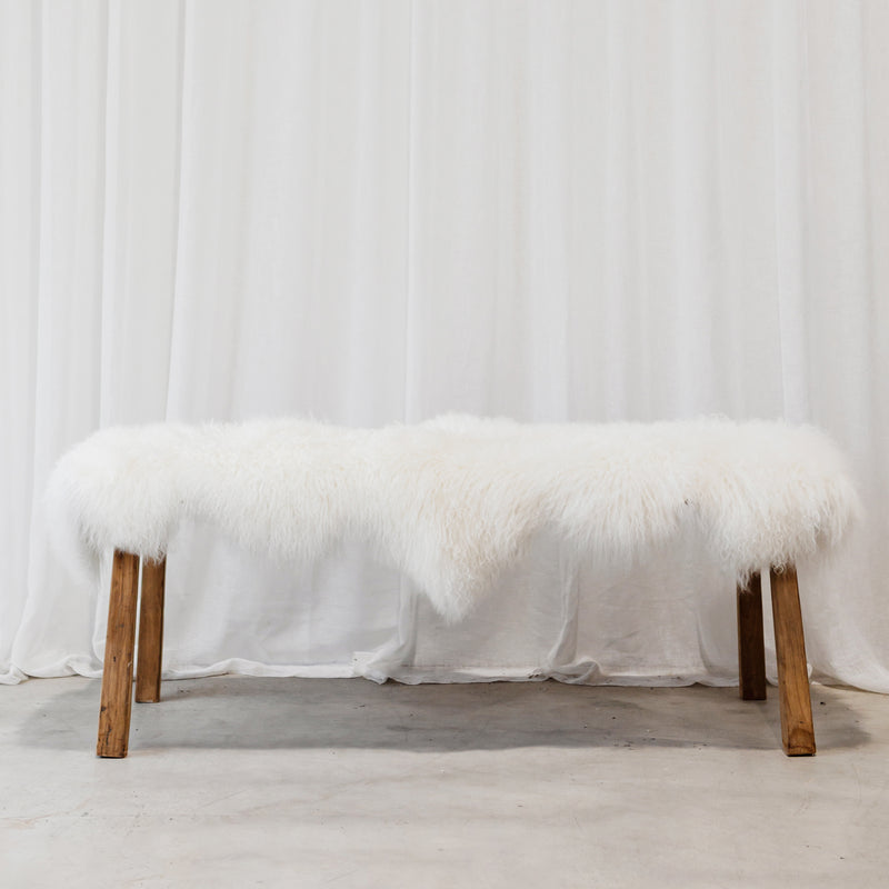 Mongolian Sheepskin — White - Empire Home