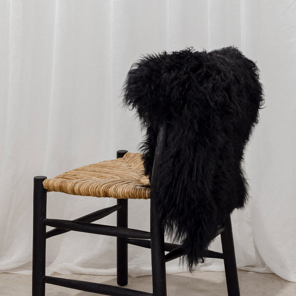 Mongolian Sheepskin — Black - Empire Home