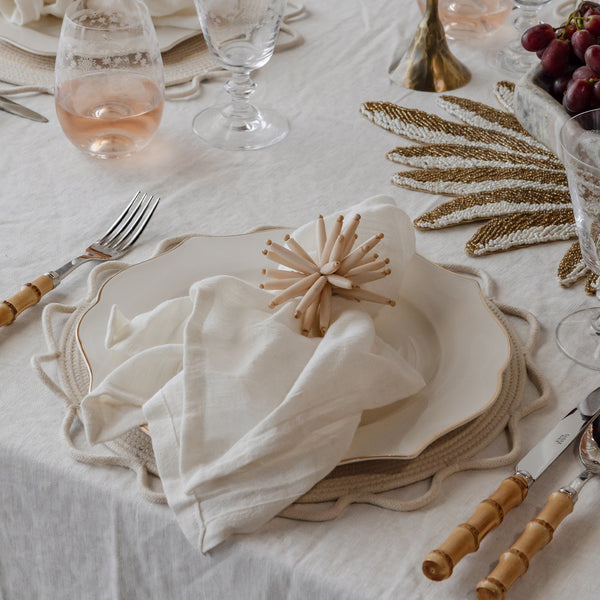 Fiore Napkin Ring — Ivory Shell - Empire Home