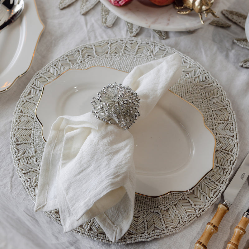 Fiore Napkin Ring — Silver - Empire Home