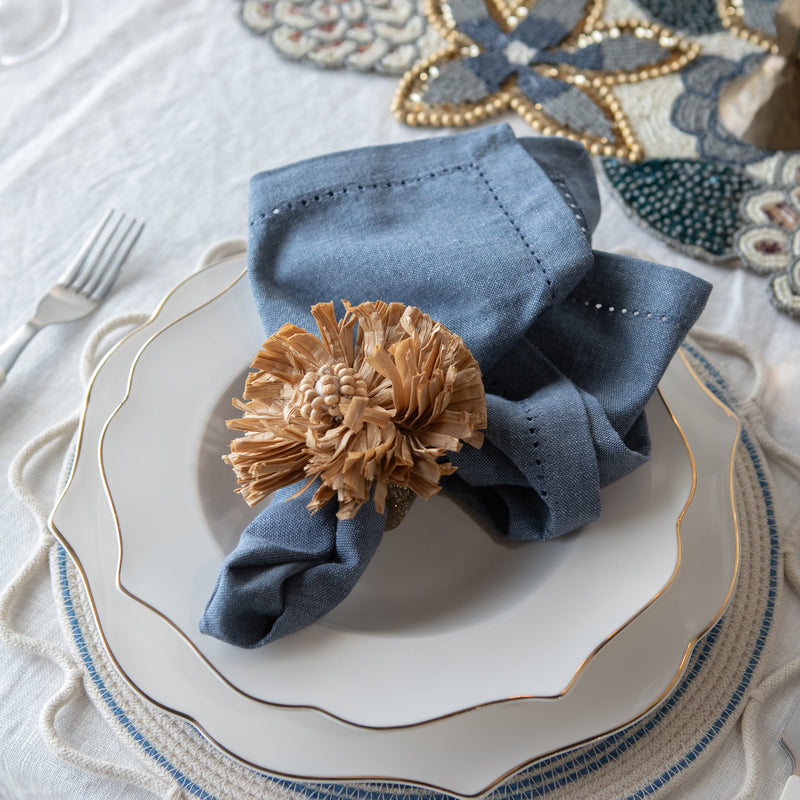 Fiore Raffia Napkin Ring — Natural - Empire Home