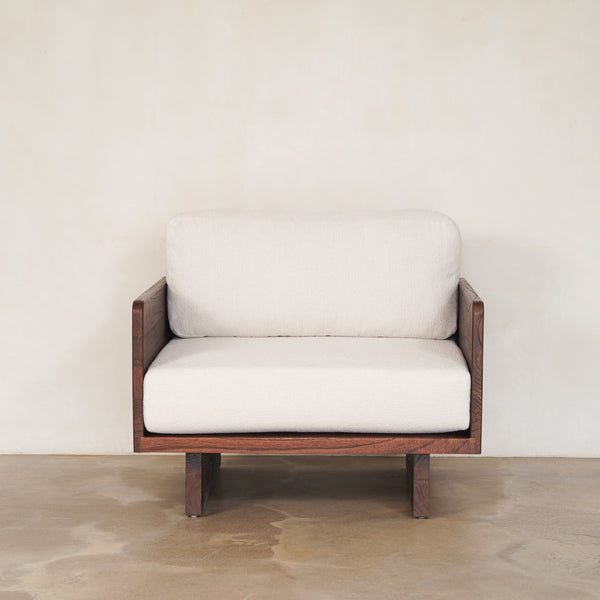 Platform Armchair — Rustic Walnut - Empire Home