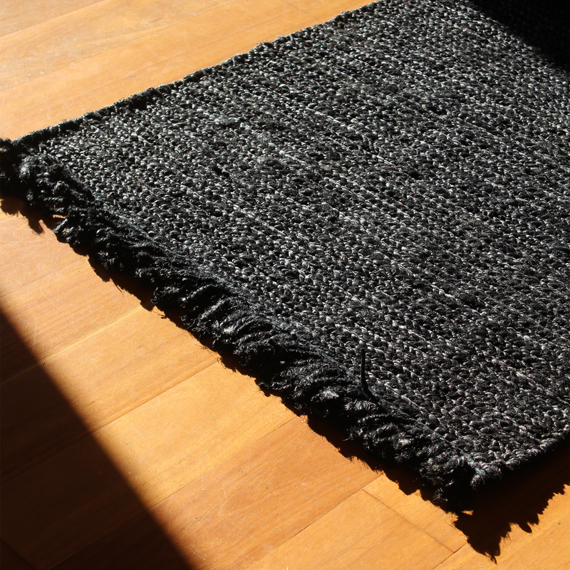 Assam Jute Rug — Black - Empire Home