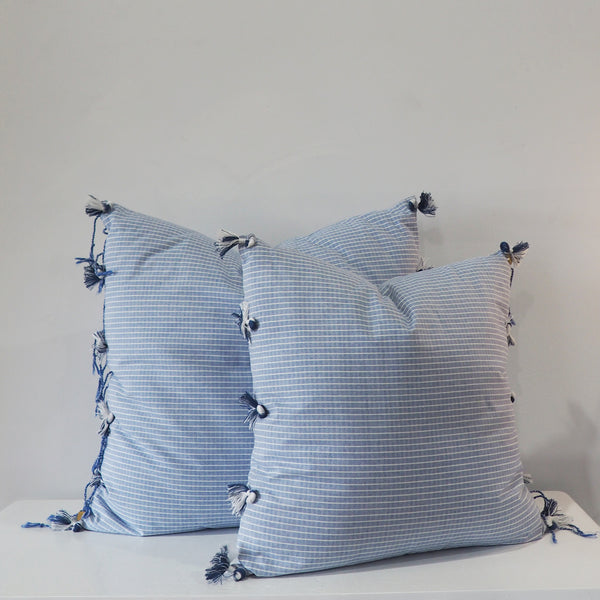 Limited Edition Ikat Cushion — Azzure Grid - Empire Home