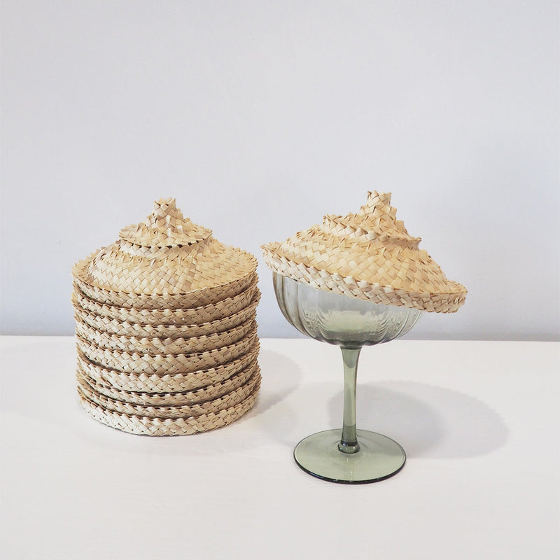 Rattan Glass Hat - Empire Home