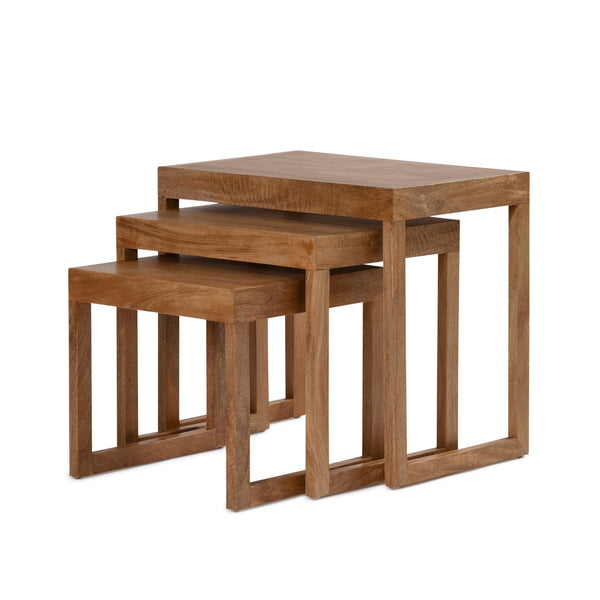 Cortina Nest Table — Natural Sealed - Empire Home
