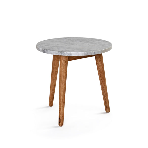 Destiny Side Table — Rustic Matte/Marble - Empire Home