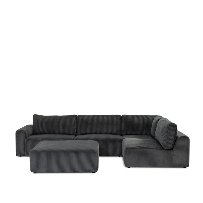 Milo Sectional Sofa — Charcoal - Empire Home