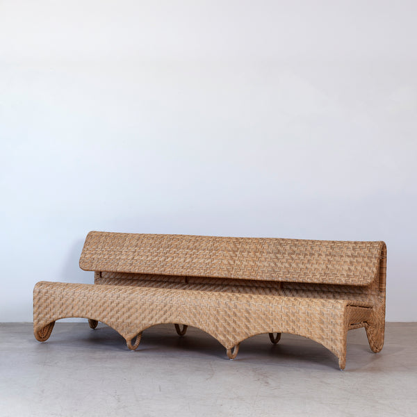 Zaza Outdoor Sofa — Natural Hex Weave - Empire Home