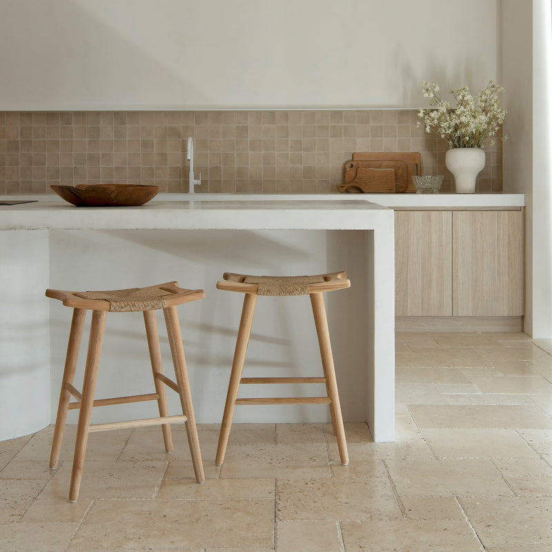 Republic Bar Stool — Raw Teak/Seagrass - Empire Home