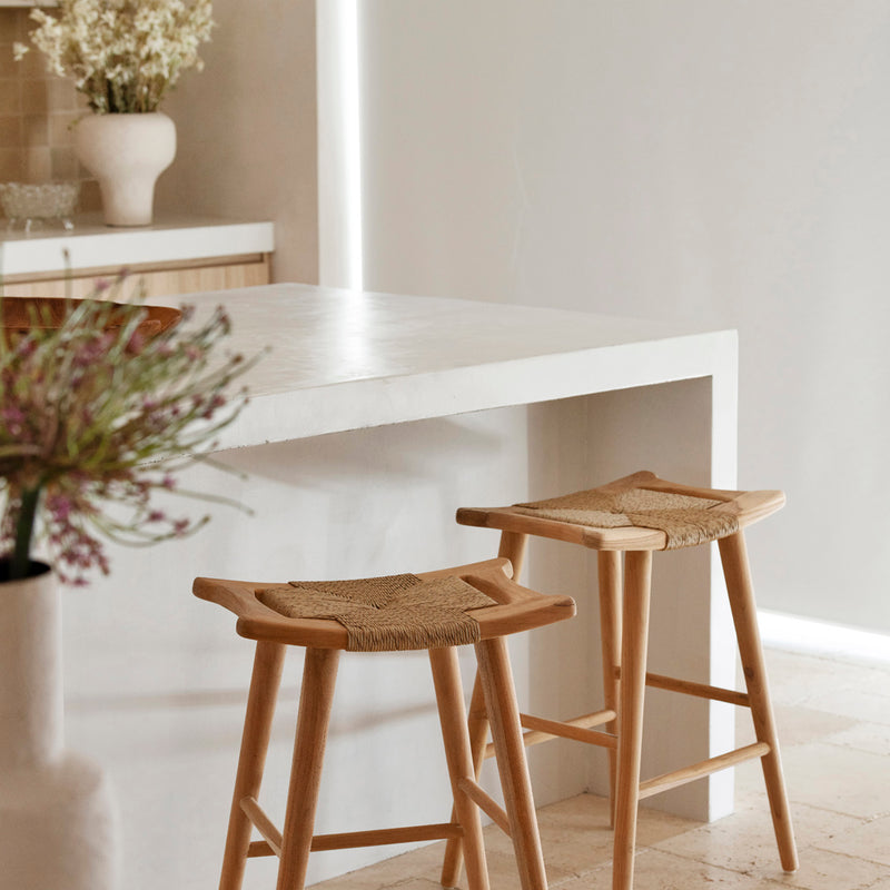 Republic Bar Stool — Raw Teak/Seagrass - Empire Home