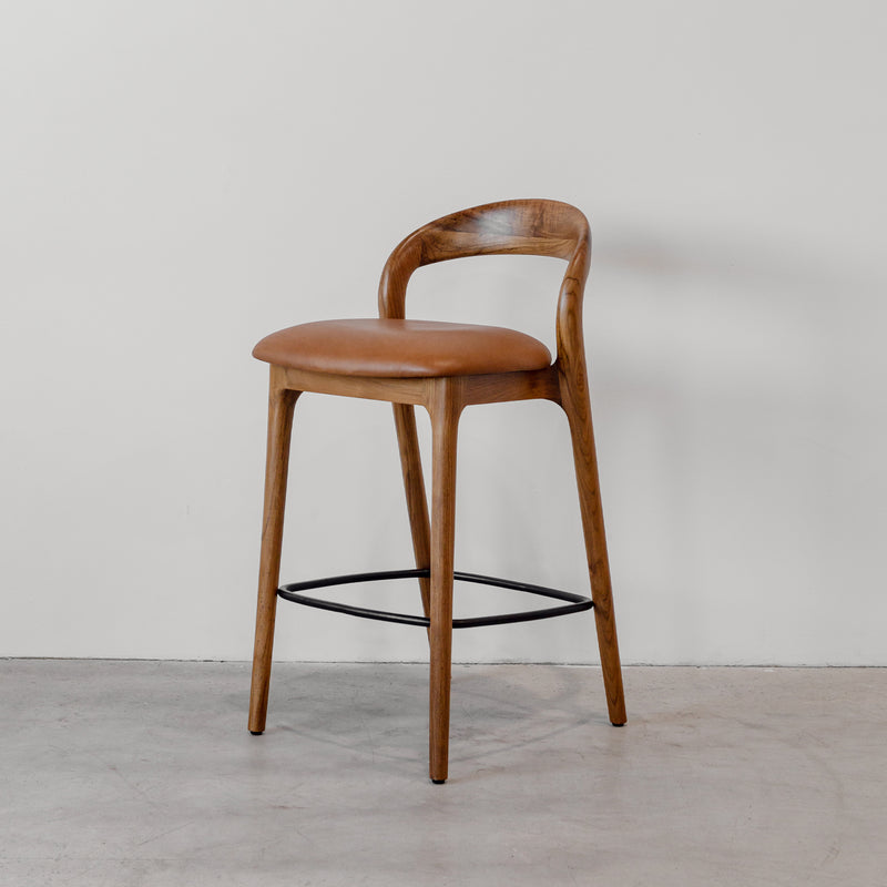 Wayfairers Leather Bar Stool - Empire Home