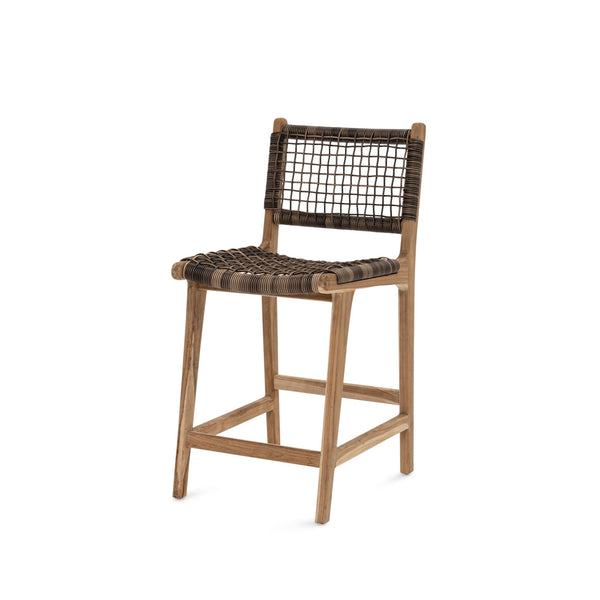 Vogue Teak Bar Stool — Raw/Rope - Empire Home