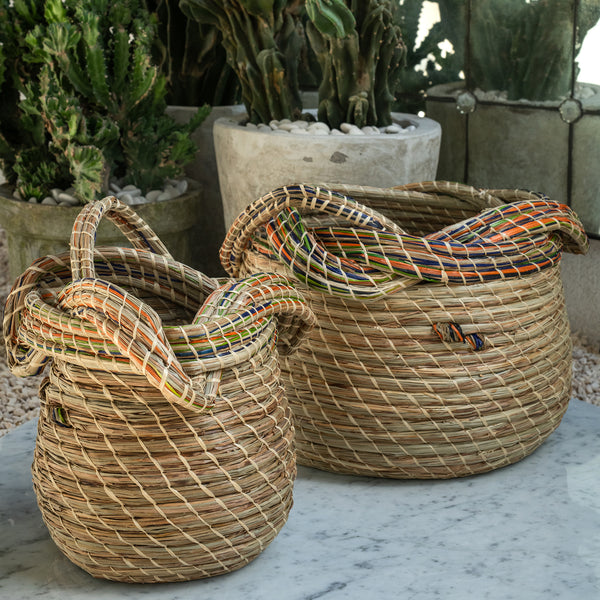 Mendong 5945 Basket — Natural/Multi - Empire Home