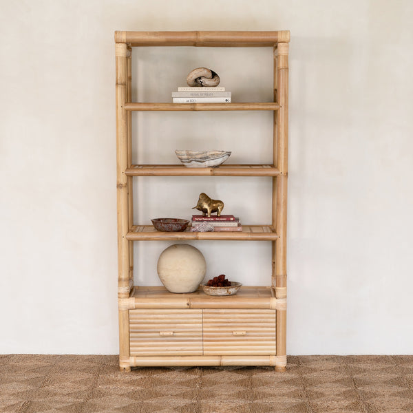 Studio Bamboo Bookcase — 2 Drawer - Empire Home