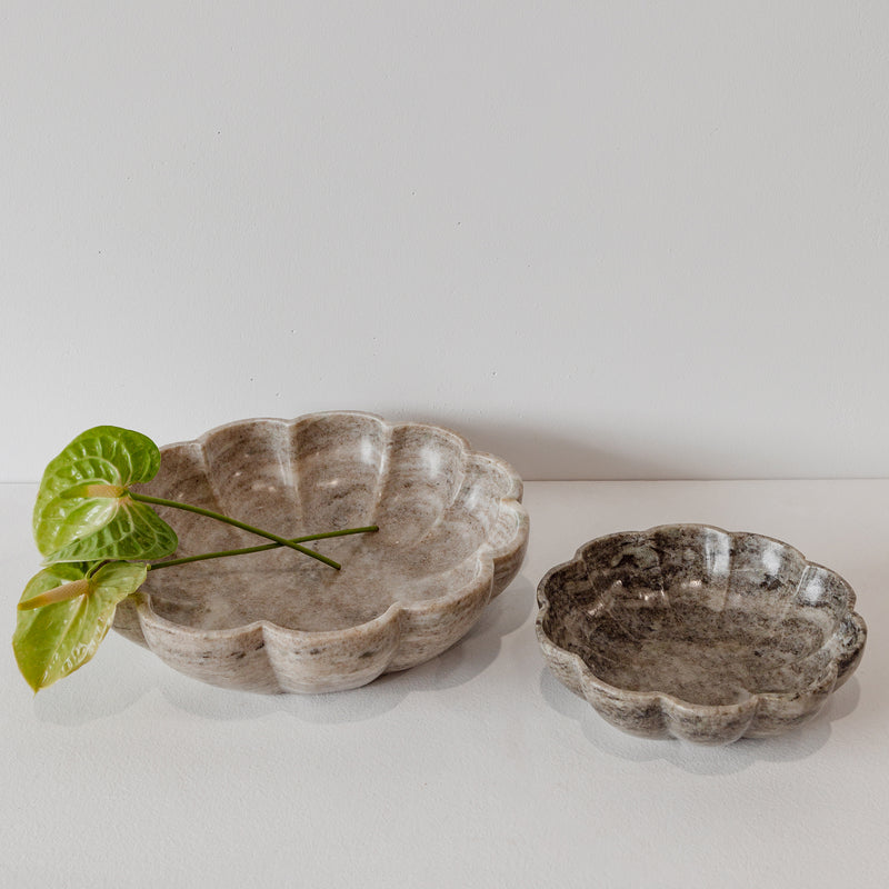 Suki Marble Decorative Bowl — Natural - Empire Home