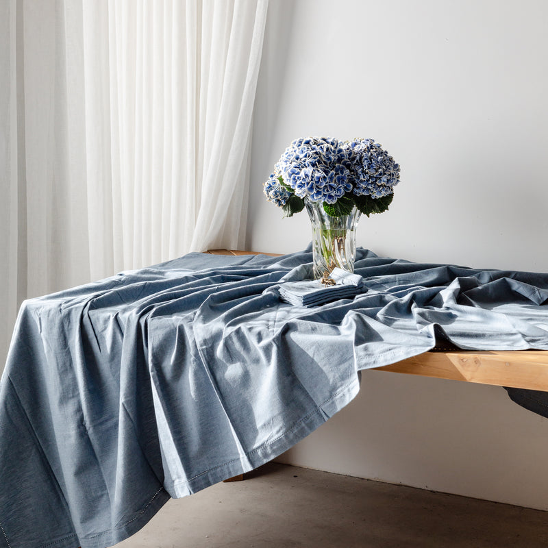 Monaco Tablecloth & Serviettes — Denim - Empire Home