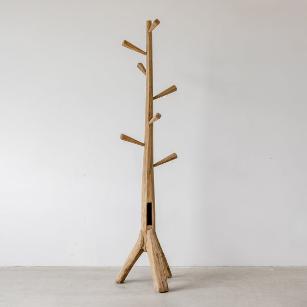 Organic Teak Hat Stand — Raw - Empire Home