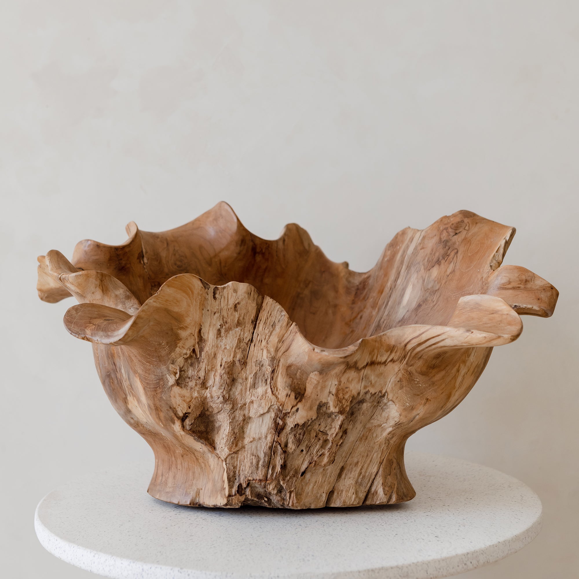 Teak Flower Bowl Teak Flower Bowl