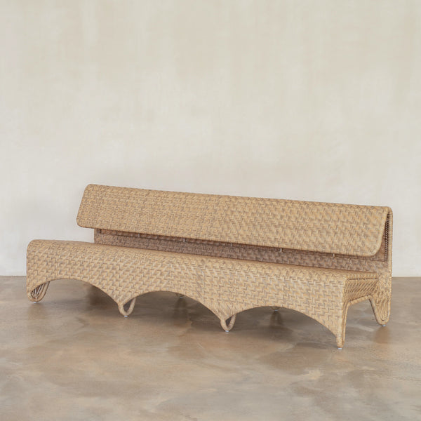 Zaza Outdoor Sofa — Natural Hex Weave - Empire Home