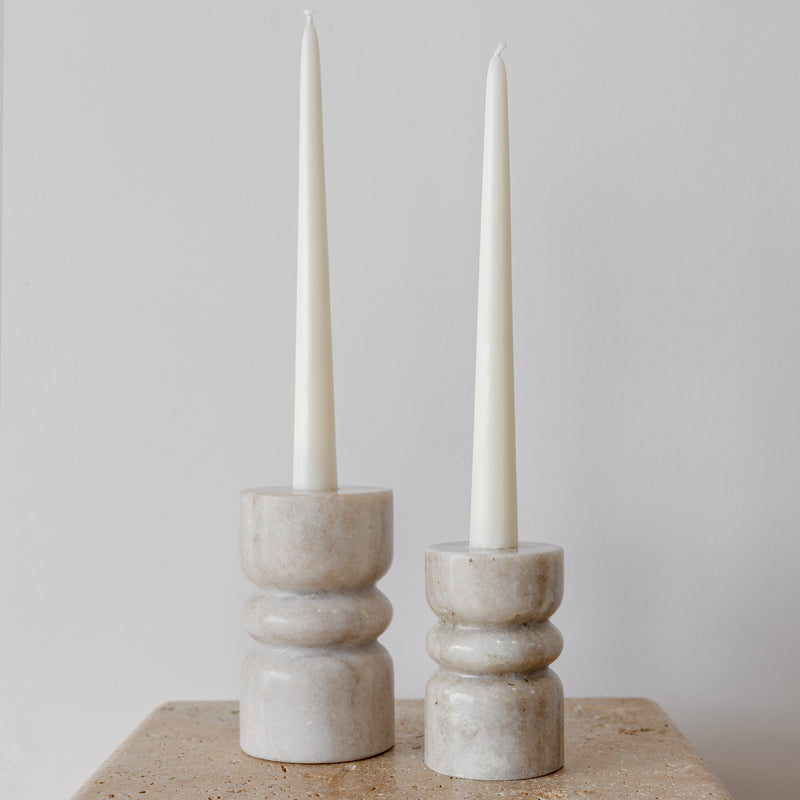 Marble Candle Holder — Natural Marble - Empire Home