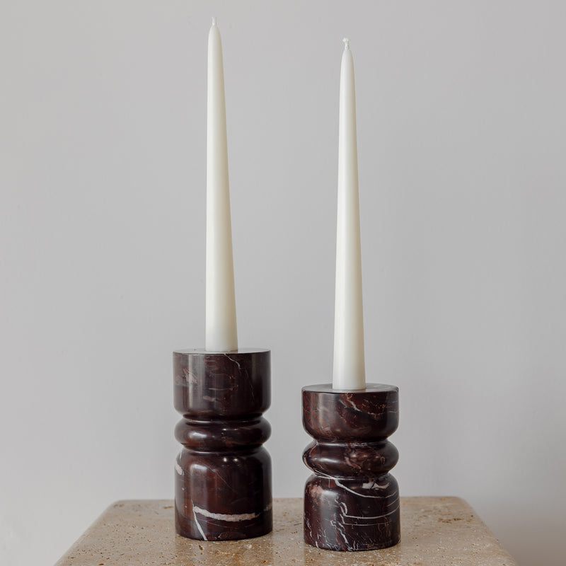 Marble Candle Holder — Red Levanto - Empire Home