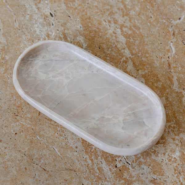 Marble Oval Tray — Pink Onyx - Empire Home