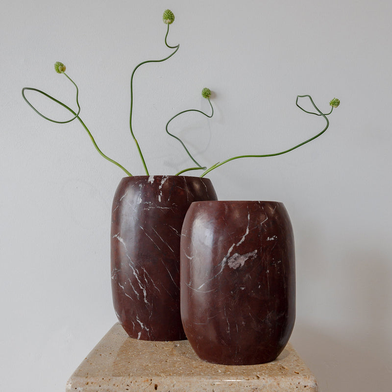 Marble Vase — Red Levanto - Empire Home