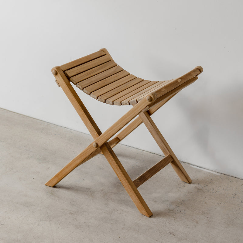 Teak Atelier Folding Stool - Empire Home
