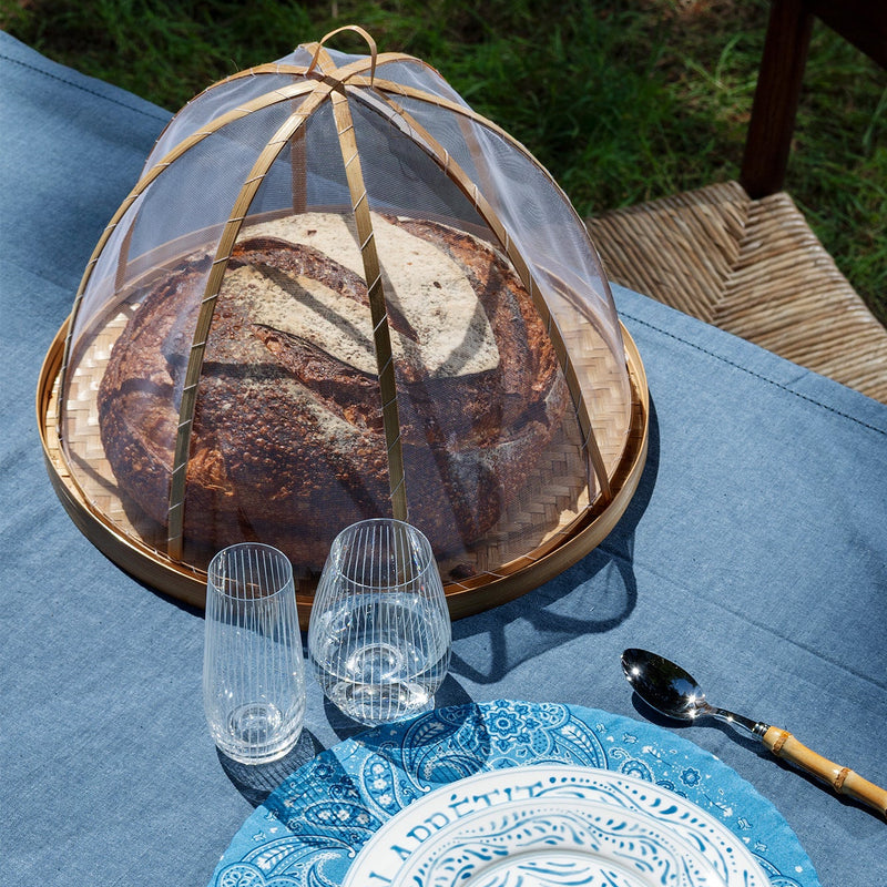 Bamboo Tray With Food Cover - Empire Home