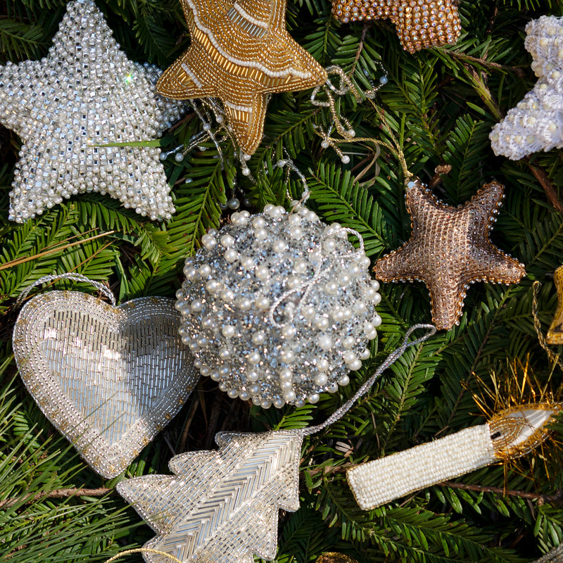 Etoile Large Pearl Ball — Silver - Empire Home