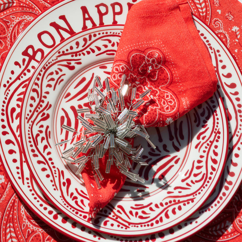 Le Florale Napkin Ring — Silver - Empire Home