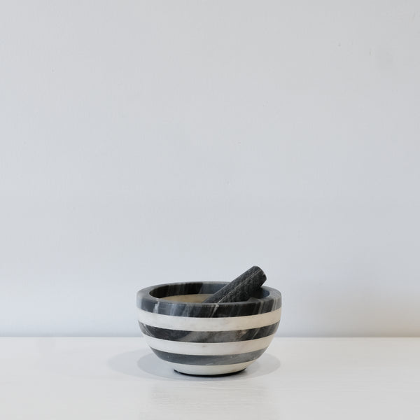 Striped Mortar & Pestle - Empire Home
