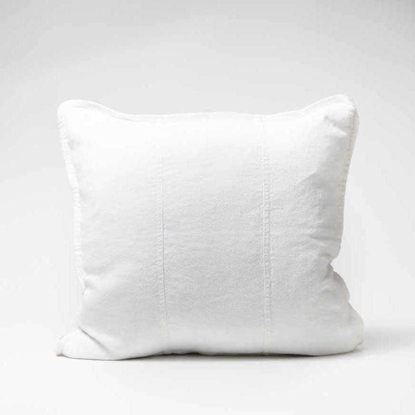 Luca Linen Outdoor Cushion — White - Empire Home