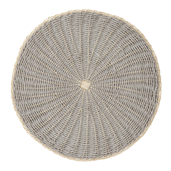 Claris Rattan Placemat — Seafoam - Empire Home