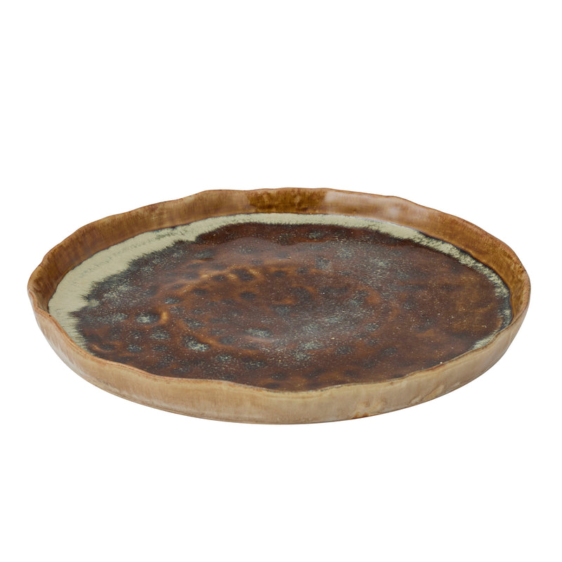 Ember Ceramic Platter — Toffee - Empire Home