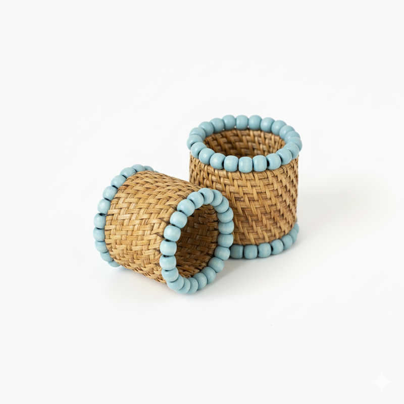 La Palma Napkin Ring — Aqua - Empire Home