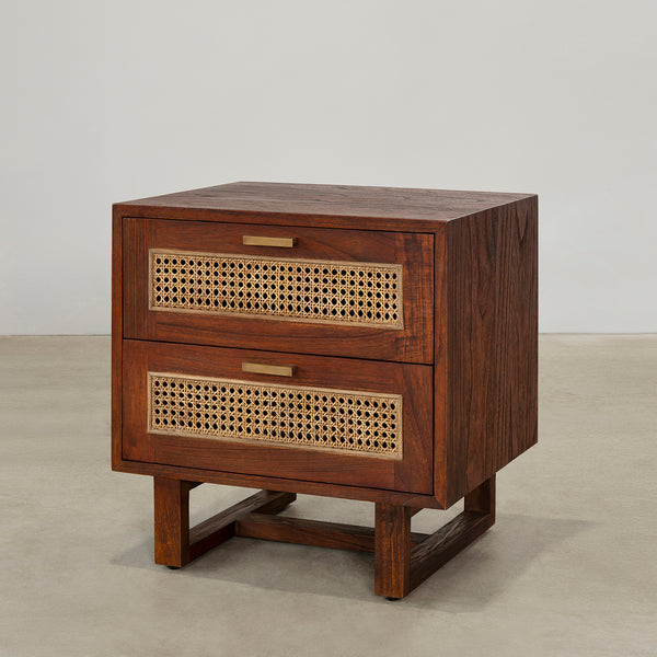 Fitzgerald Bedside — Rustic Walnut - Empire Home
