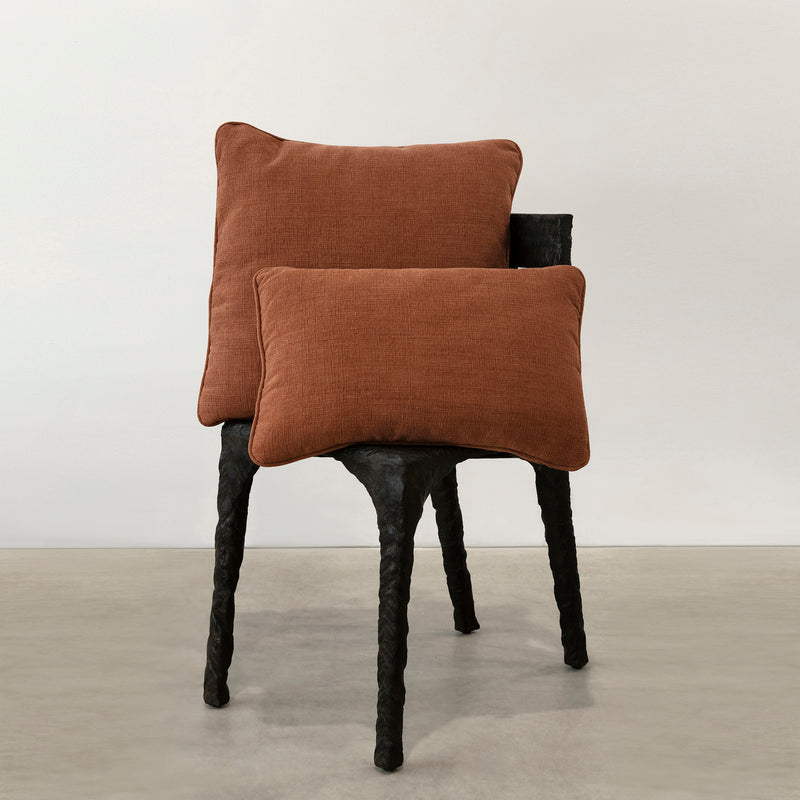 Empire Slub Linen Cushion — Clay - Empire Home